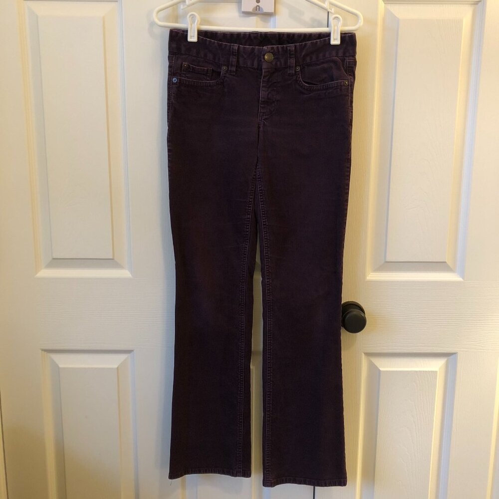 J. Crew Favorite Fit Bootcut Y2K Corduroy Pants 27R Eggplant Purple